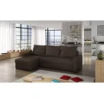 Rohová sedací souprava Liana, hnědá (látka - liv 08)