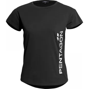 Dámské tričko Pentagon Whisper Ladies Tee "Pentagon Vertical" - Black XS