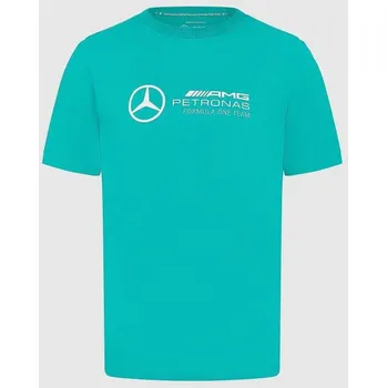 Pánské tričko Mercedes AMG Petronas F1 volnočasové triko AMG neon M