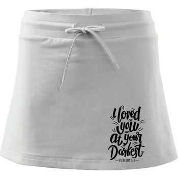 Dámská sukně I loved you at your darkest - Sportovní sukně - two in one - XS ( Bílá )