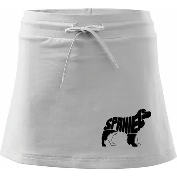 Dámská sukně Kokršpaněl - Sportovní sukně - two in one - XS ( Bílá )