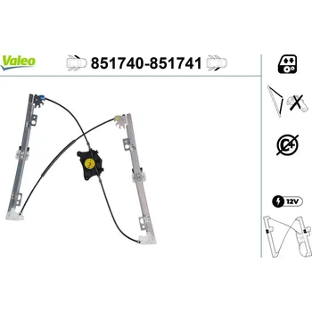 Stahovačka okna Zvedací zařízení oken VALEO 851740