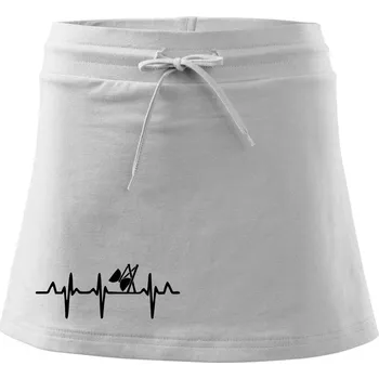 Dámská sukně EKG diabolo - Sportovní sukně - two in one - S ( Bílá )