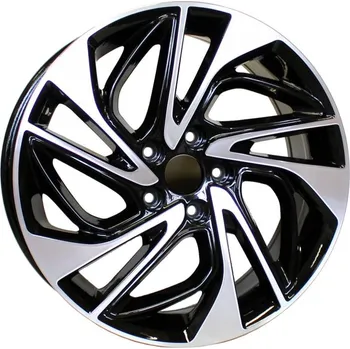 Alu kolo Alu kola Racing Line B5518, 17x7 5x114.3 ET51, černá + leštění vhodné pro Hyundai i30 (do 2016), Hyundai i30 (od 2017), Hyundai Tucson III (do 2021)