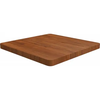 Barový stolek OMAXI Čtvercová stolní deska tmavě hnědá 60 x 60 x 4 cm ošetřený dub 930694