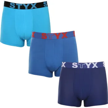 3PACK pánské boxerky Styx sportovní guma modré (3G96789) L Možnost vrácení zboží ZDARMA do 120 dnů!