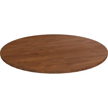 Psací stůl OMAXI Kulatá stolní deska tmavě hnědá Ø70x1,5 cm ošetřený masivní dub 929629