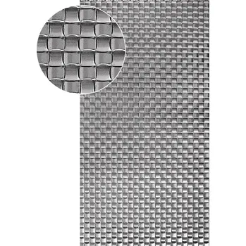 Plech 3D plech, lisovaný vzor PLETENINA 26 x 26 mm - pozinkovaný lisovaný plech 1000 x 2000 x 1,2 mm (š x v x tl.)
