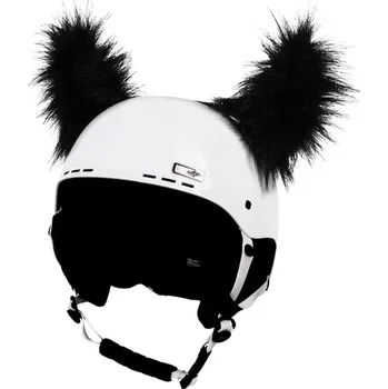 ROHY ČERNÉ CHLUPATÉ uši na helmu - CrazyEars