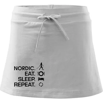 Dámská sukně Nordic walking eat sleep - Sportovní sukně - two in one - XL ( Bílá )