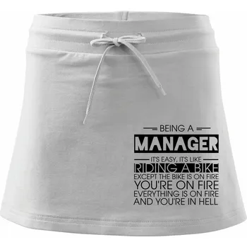 Dámská sukně Being a manager - bike - Sportovní sukně - two in one - S ( Bílá )
