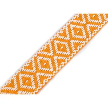 Oboustranný popruh šíře 38 mm, barva 3 hořčicová