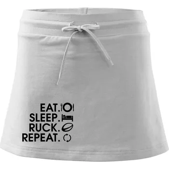 Dámská sukně Eat sleep Rugby - Sportovní sukně - two in one - S ( Bílá )