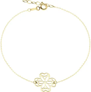 Náramek Zlatý náramek - čtyřlístek - AP540-1140