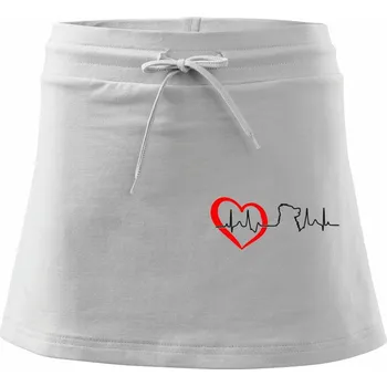 Dámská sukně Bernský salašnický pes EKG - Sportovní sukně - two in one - XL ( Bílá )