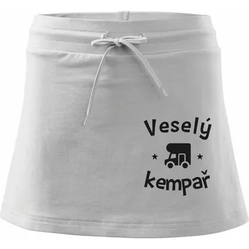Dámská sukně Veselý kempař - Sportovní sukně - two in one - L ( Bílá )