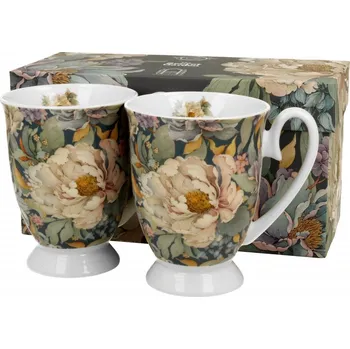 Porcelánový hrnek PEONY BLUE 340 ml, 2 ks v dárkové krabičce