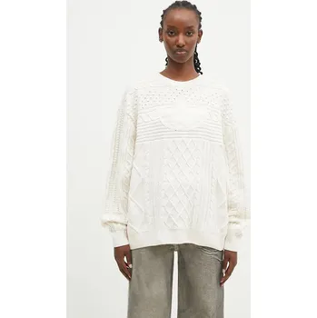 Pánský svetr Svetr adidas Originals 70s Trefoil Sweater, M, béžová, 01X