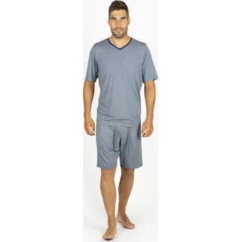 Pánské pyžamo Bambusové Pyžamo Šedé Krátké Pánské Velikost: L