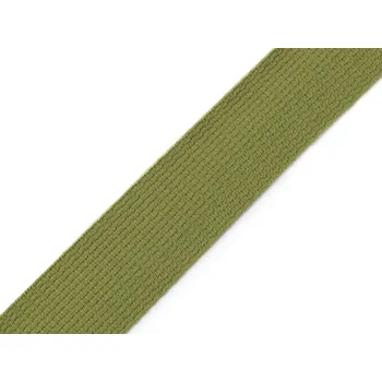Popruh BA+PES šíře 32 mm, barva 7 (875) zelená khaki stř.