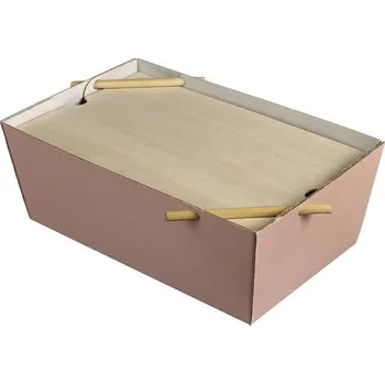 Jednorázové nádobí Lunch Box s víkem růžová 290/185/105mm 5ks