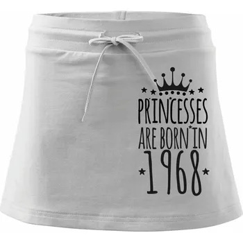 Dámská sukně Princesses are born in 1968 - Sportovní sukně - two in one - S ( Bílá )