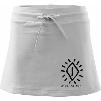 Dámská sukně Díra na trhu - Sportovní sukně - two in one - S ( Bílá )
