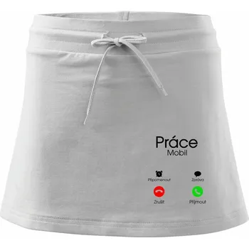 Dámská sukně Práce volá - Sportovní sukně - two in one - S ( Bílá )