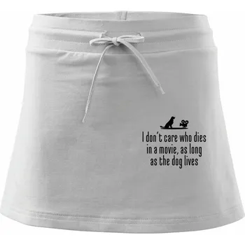 Dámská sukně i dont care - dog - Sportovní sukně - two in one - XL ( Bílá )