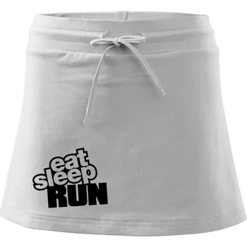 Dámská sukně Eat sleep run velké - Sportovní sukně - two in one - M ( Bílá )