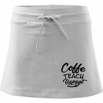 Dámská sukně Coffe teach repeat - Sportovní sukně - two in one - S ( Bílá )