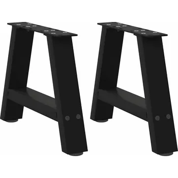 Konferenční stolek OMAXI Nohy konferenčního stolku ve tvaru A, 2 ks, černé, 50 x (30-31) cm, ocel 314765