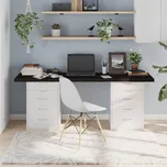 OMAXI Stolní deska tmavě hnědá 180x60x(2-4)cm ošetřený masivní dub 836313