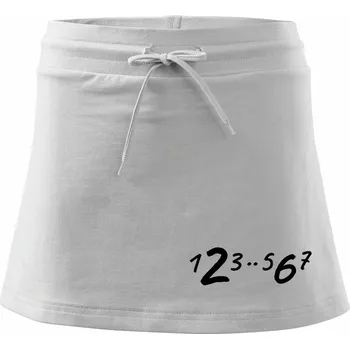 Dámská sukně Salsa kroky - Sportovní sukně - two in one - XS ( Bílá )