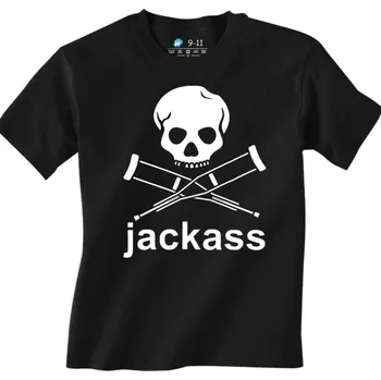 Chlapecké tričko Dětské tričko Jackass (Od 3 do 13 let) (Velikost: 7-8, Barva: Černá)