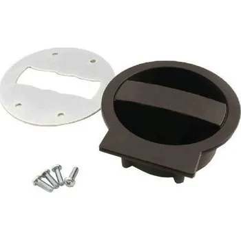 Garážová vrata madlo k vratům zápustné oboustranné kulaté 650 BL - rukojeť na ruční ovládání vrat, hliník, barva černá