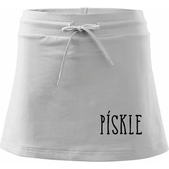 Dámská sukně Pískle - Sportovní sukně - two in one - L ( Bílá )
