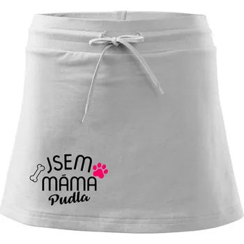Dámská sukně Jsem máma Pudla - Sportovní sukně - two in one - M ( Bílá )