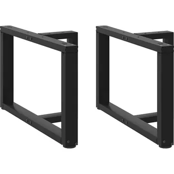 Jídelní stůl OMAXI Nohy konferenčního stolku ve tvaru T, 2 ks, černé, 60 x 25 x (42-43) cm, ocel 316929