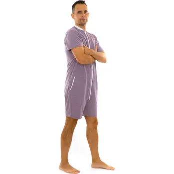 Pánské pyžamo Dendy Pánský overal pyžamový krátký Lilac Velikost: M
