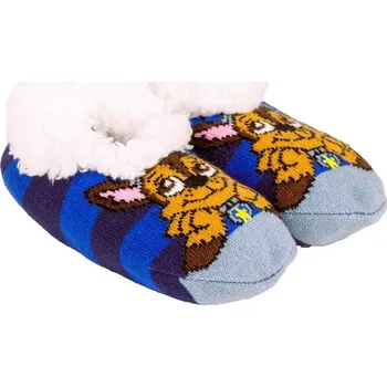 Chlapecké polobotky CERDA Bačkory TLAPKOVÁ PATROLA chlupaté, vel. 32/35