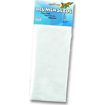 Barevný papír Papír hedvábný 50x70cm, 10ks ,bílý