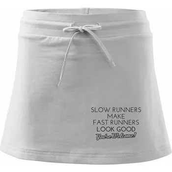Dámská sukně Slow runners - Sportovní sukně - two in one - M ( Bílá )