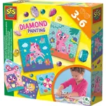 SES CREATIVE Diamantová zvířátka malování a tvoření kreativní set v krabici