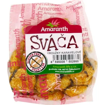 Amaranth life s.r.o. Sváča kroužky karamel 25g Amaranth bez lepku 188