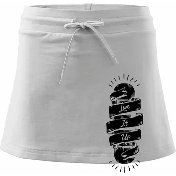 Dámská sukně Skate live if up - Sportovní sukně - two in one - M ( Bílá )