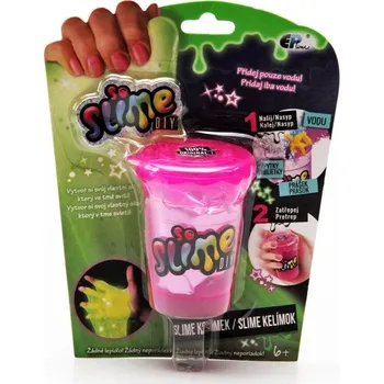 Modelovací hmota EP line So Slime výroba slizu set kelímek 1ks s figurkou se třpytkami svítí ve tmě růžový