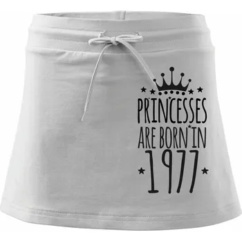 Dámská sukně Princesses are born in 1977 - Sportovní sukně - two in one - S ( Bílá )