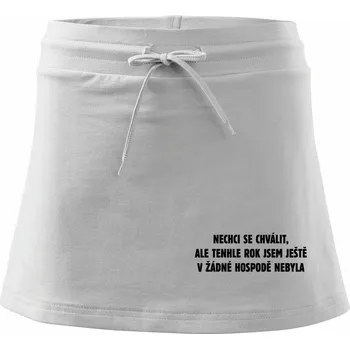 Dámská sukně Tenhle rok jsem ještě nebyl v hospodě - Sportovní sukně - two in one - XS ( Bílá )