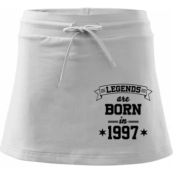 Dámská sukně Legends are born in 1997 - Sportovní sukně - two in one - L ( Bílá )